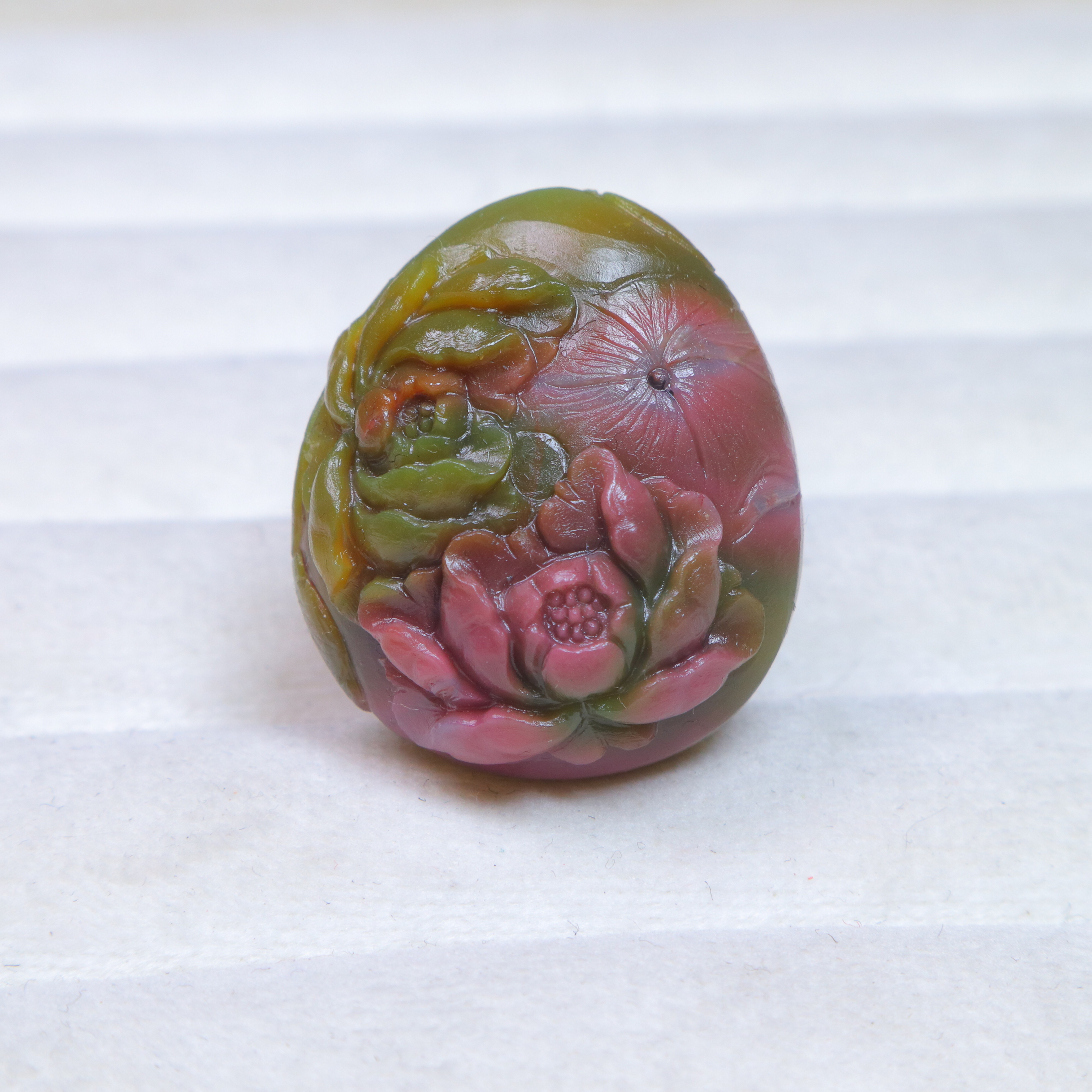 天然玛瑙吊坠挂件牡丹花收藏级糖果色满肉雕刻件毛衣链DIY配件