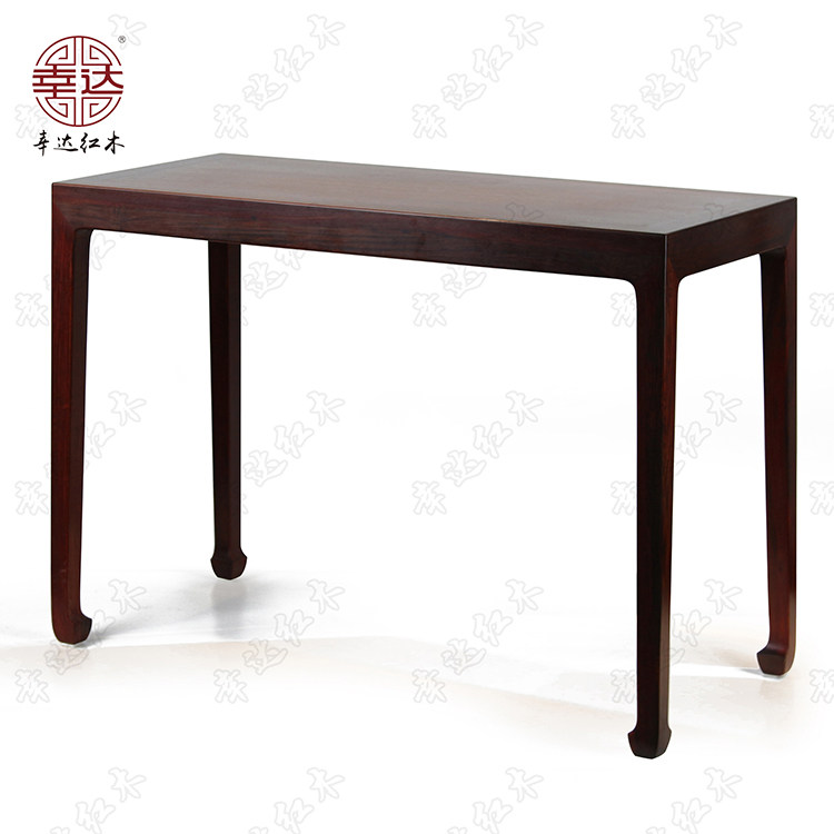 经眼录四面平琴桌书桌方桌微凹黄檀幸达红木苏作明式家具