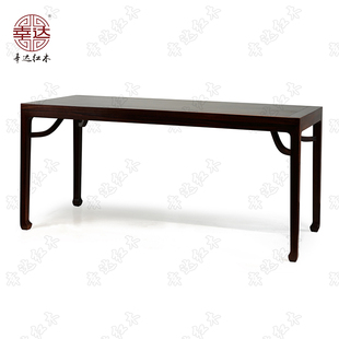 经眼录四面平霸王枨画案书桌缅甸老鸡翅木幸达红木苏作明式家具