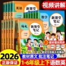 2026新版 课本书同步随堂学霸笔记教材全解读预习辅导资料书 课堂笔记小学生一年级二年级三年级四五六年级下册语文数学英语人教版