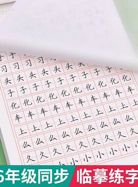小学生语文同步字帖课课练一二三四五六七八年级上册人教版语文练字帖同步教材硬笔书法钢笔临摹描红本每日一练小学生专用写字帖贴