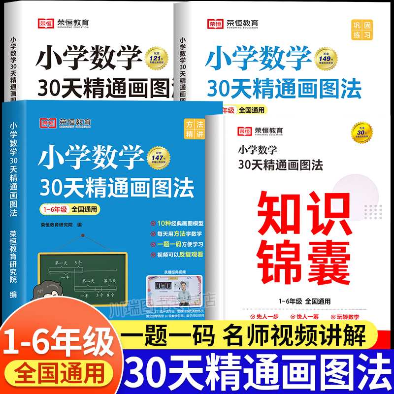 小学数学30天精通画图法全套通用版一二三四五六年级上下册数学专项思维训练