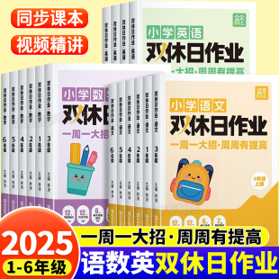 2025新版 检测期末冲刺测试题一课一练 天天向上双休日作业一二三四五六年级上册语文数学英语课本同步基础知识专项训练学霸必备单元