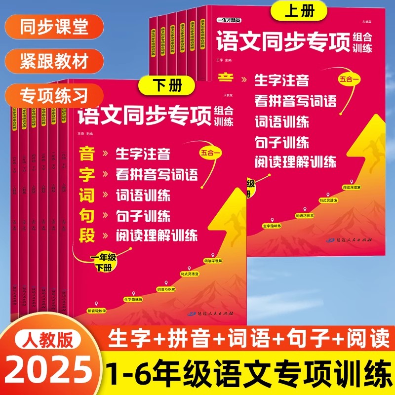 1-6年级语文同步专项组合训练书