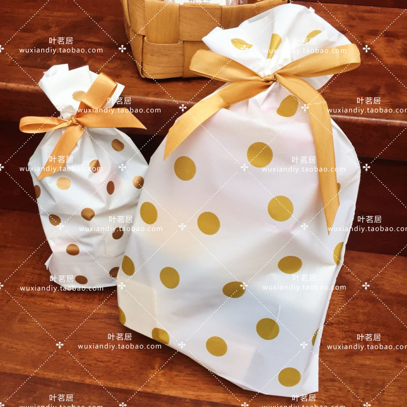 50枚入束口袋白底印金圆点礼品包装袋 丝带抽绳袋 糖果袋回礼袋|ruв категории кухня/посуда, барбекю/выпечка утварь, выпечка diy приборов, закуски коробку/упаковка мешок - от Buy2taobao.com для оказания профессиональной услуги покупки агента Taobao
