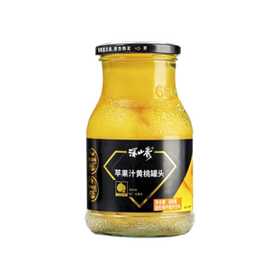 深山秀苹果汁黄桃罐头680g瓶特大玻璃瓶正品东北黄桃罐头整箱包邮