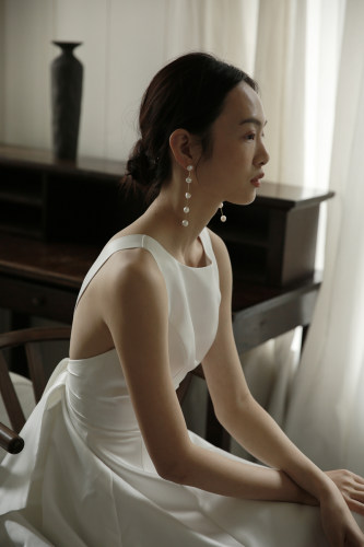Yesdress新娘结婚珍珠长耳环