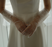 Yesdress新娘结婚婚礼拍照清新ins简约蕾丝手套