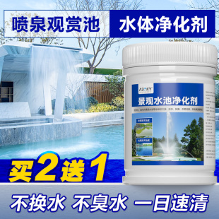 喷泉景观水池清洗剂泳杀菌消毒灭除藻类青苔藓微生物水体质净化剂