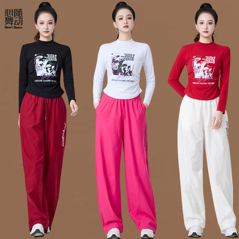 新款时尚印花螺纹上衣登山布工装