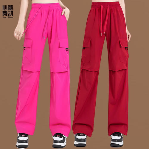 时尚鬼步舞运动健身操团体广场舞跳操服工装长裤大码健身操跳舞裤