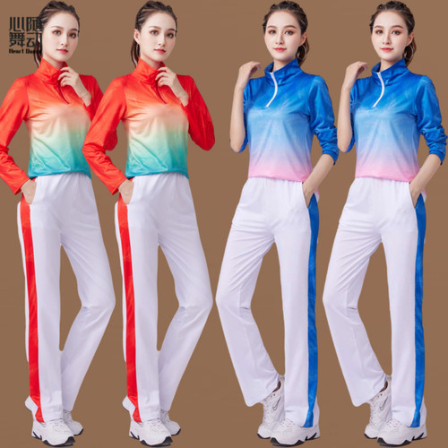 运动套装广场舞佳木斯渐变长袖