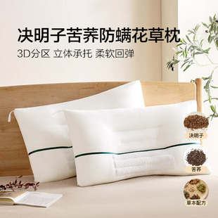 家用 网易严选枕头一对决明子枕芯护颈椎枕双人整头睡眠荞麦枕夏季