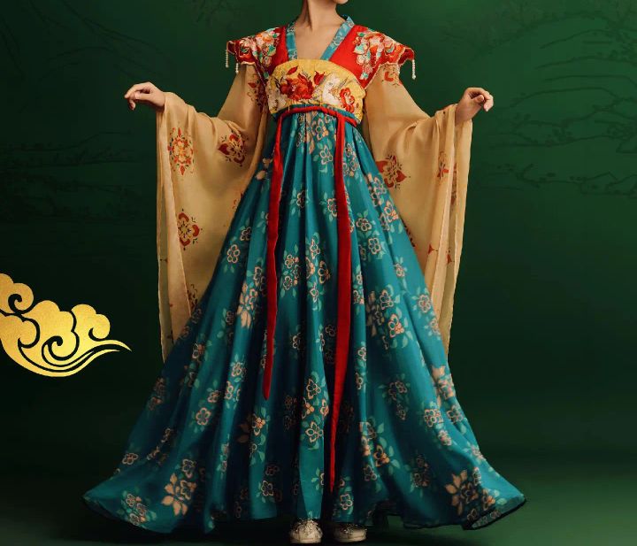 新款气质女汉服古装演出服中国风超仙唐装连衣襦裙广袖古典舞蹈服