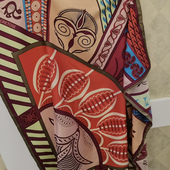 法单重磅20姆米桑蚕丝斜纹绸手工精卷边纯真丝围巾大方巾披肩红色