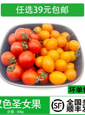 新鲜双色圣女果 红黄色小番茄 千禧果 孕妇水果西餐食材沙拉蔬菜
