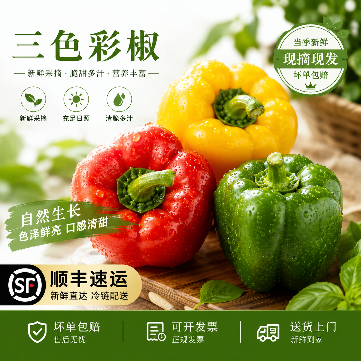新鲜彩椒灯笼椒五彩辣椒