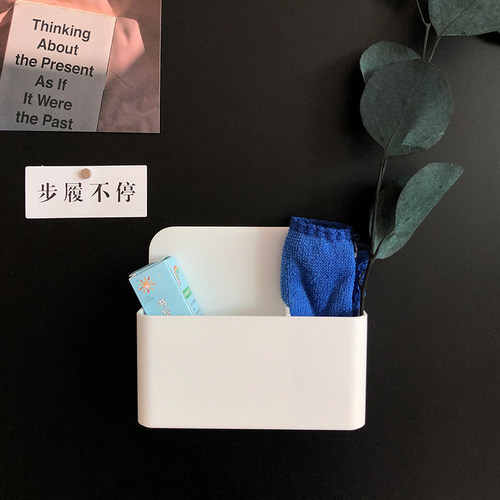 磁吸收纳盒pvc材质白色