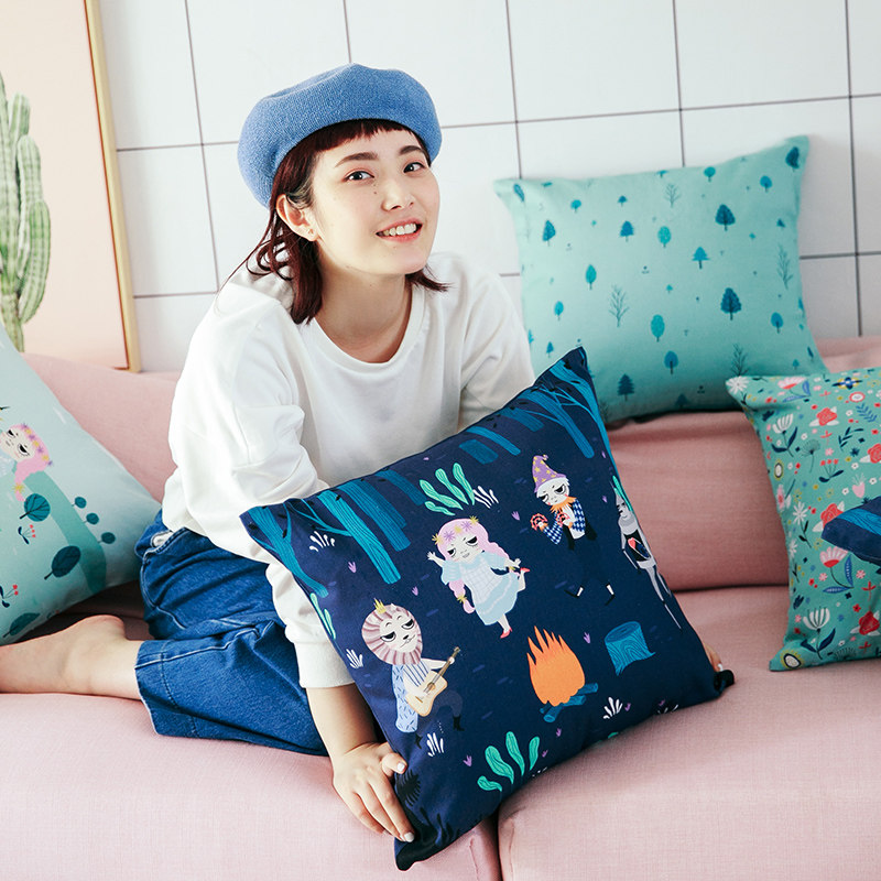 carihome卡通抱枕原创北欧可爱客厅沙发靠枕靠垫短毛绒抱枕不含芯,居家布艺,腰靠垫,淘宝优惠券,粉丝福利购,淘宝优惠卷