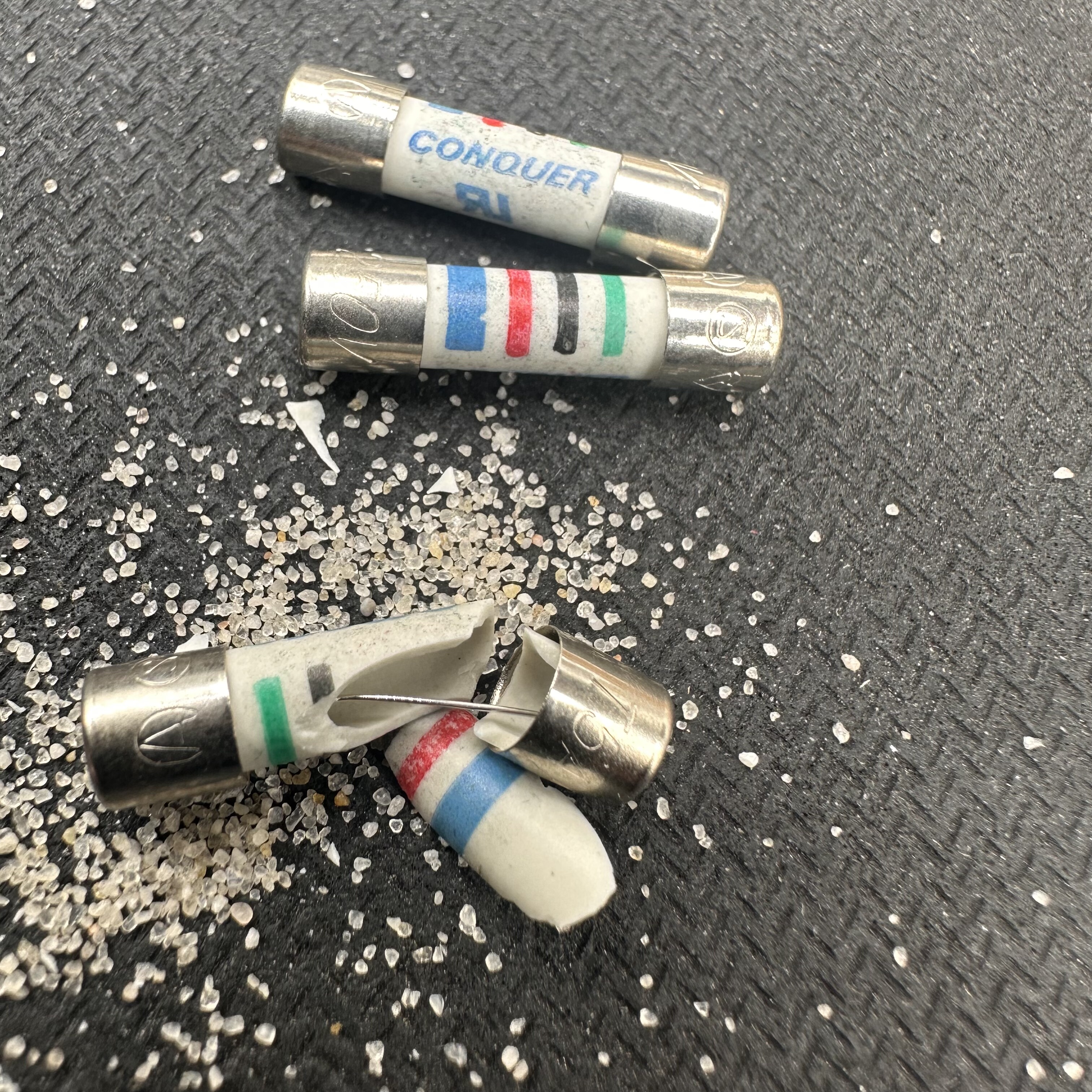 英国CONQUER音响专用纯银心5A保险丝管5X20声音细腻T5A石英砂防爆