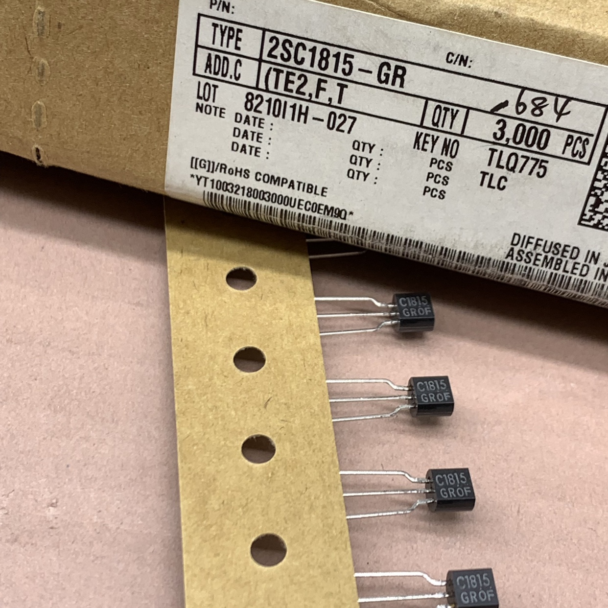 2SC1815 C1815-GR/C1815-Y档位原装进口2SA1015 A1015三极管TO-92 电子元器件市场 三极管 原图主图