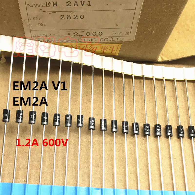 EM2A整流二极管EM2AV1三肯 原装SK进口1.2A 600V 2A DO-41 M2A M2