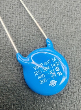 WKP 4n7M 250V4.7NF WKP472MC X1 440V Y1 250V安规瓷片电容2脚