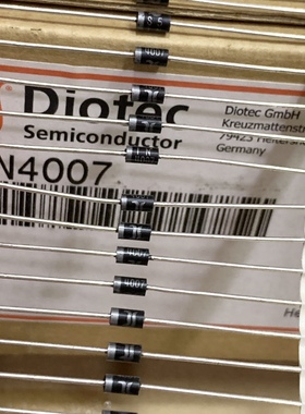 1N4007口整流二极管粗脚IN4007西 门 康1A1000V大芯片DIO TEC