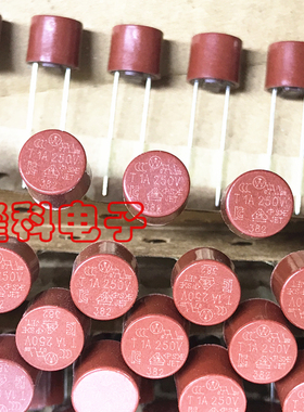 T1A250V 力特进口红色圆型微型保险丝1A 382系列原装圆柱慢熔电源