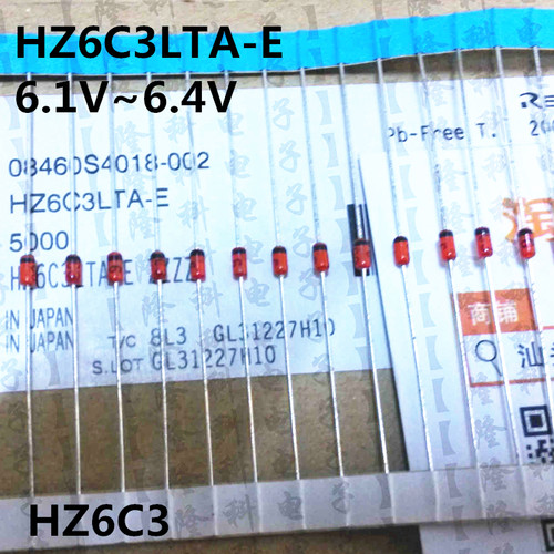 HZ6C3LTA-E 1/2W稳压二极管6V2 6C3日立原装进口DO-35 红色HZ6C3L