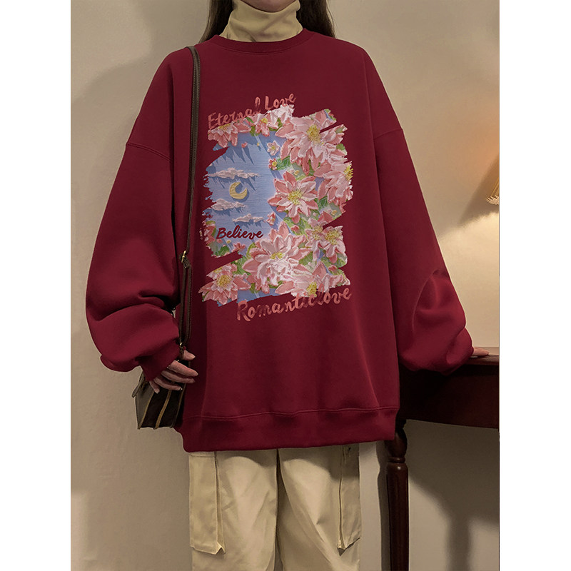 A331-WY401-特P35华棉品质直播供货中性风印花卫衣加绒+5,男装卫衣,电商C409