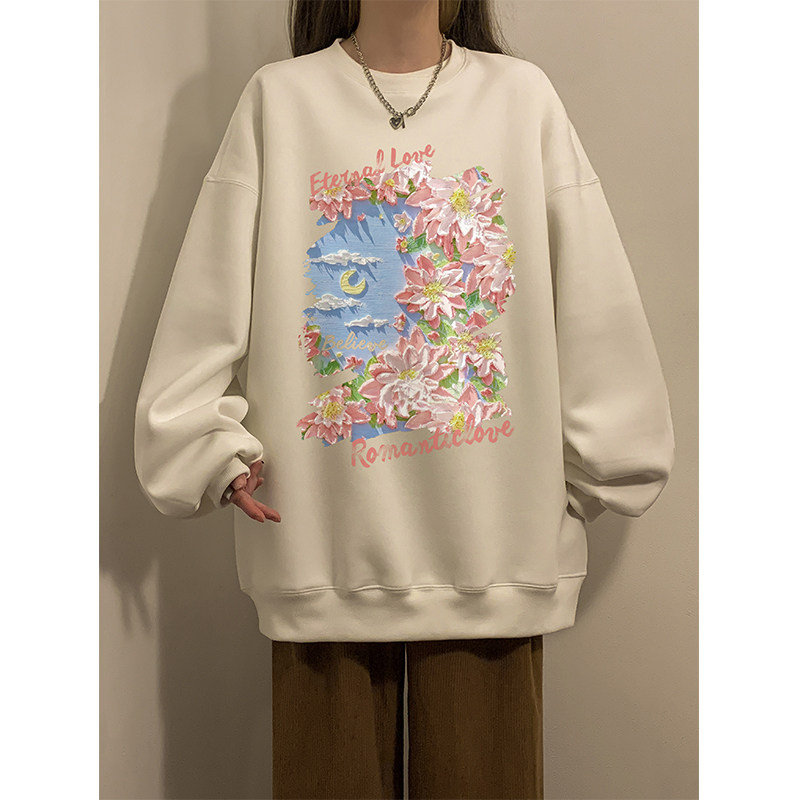 A331-WY401-特P35华棉品质直播供货中性风印花卫衣加绒+5,男装卫衣,电商C409