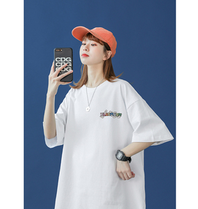 C210-T515-P25短袖t恤女夏季纯棉宽松大码女装显瘦上衣半袖体桖潮图片