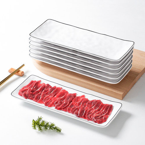 密胺餐具仿瓷餐盘长条盘商用