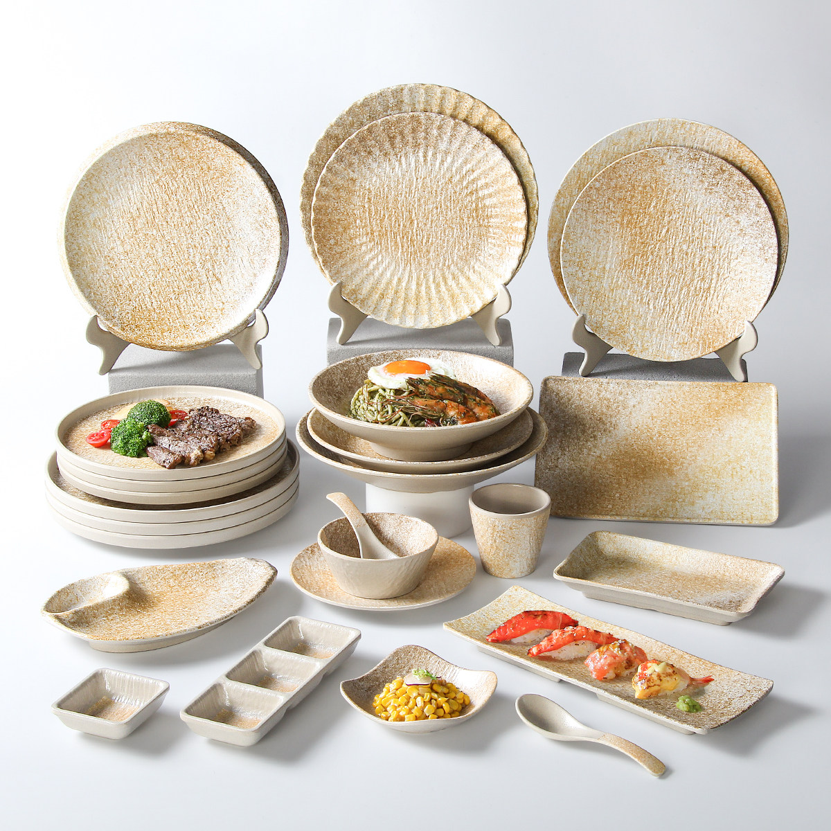 密胺盘子商用西餐牛排餐盘火锅店配菜烤肉烧烤饭店炒菜凉菜专用盘,餐饮具,盘,淘宝优惠券,粉丝福利购,淘宝优惠卷