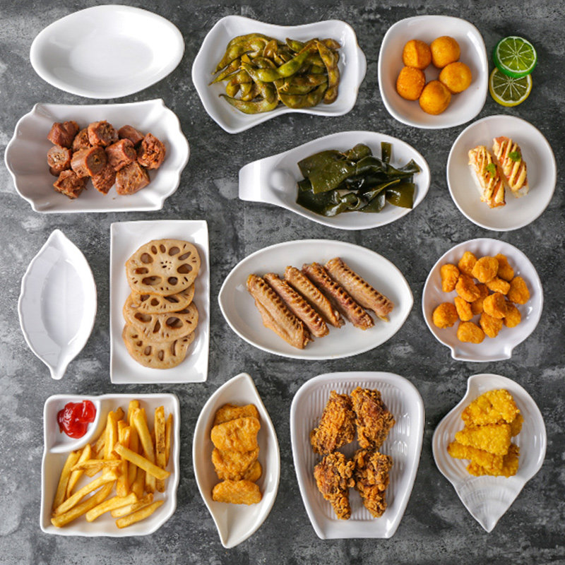 密胺餐盘酒吧ktv专用小吃盘冷菜凉菜凉拌青瓜塑料仿瓷炸物小碟子,餐饮具,碟,淘宝优惠券,粉丝福利购,淘宝优惠卷