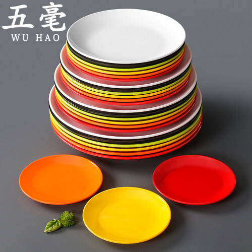 密胺盘子商用餐具仿瓷塑料