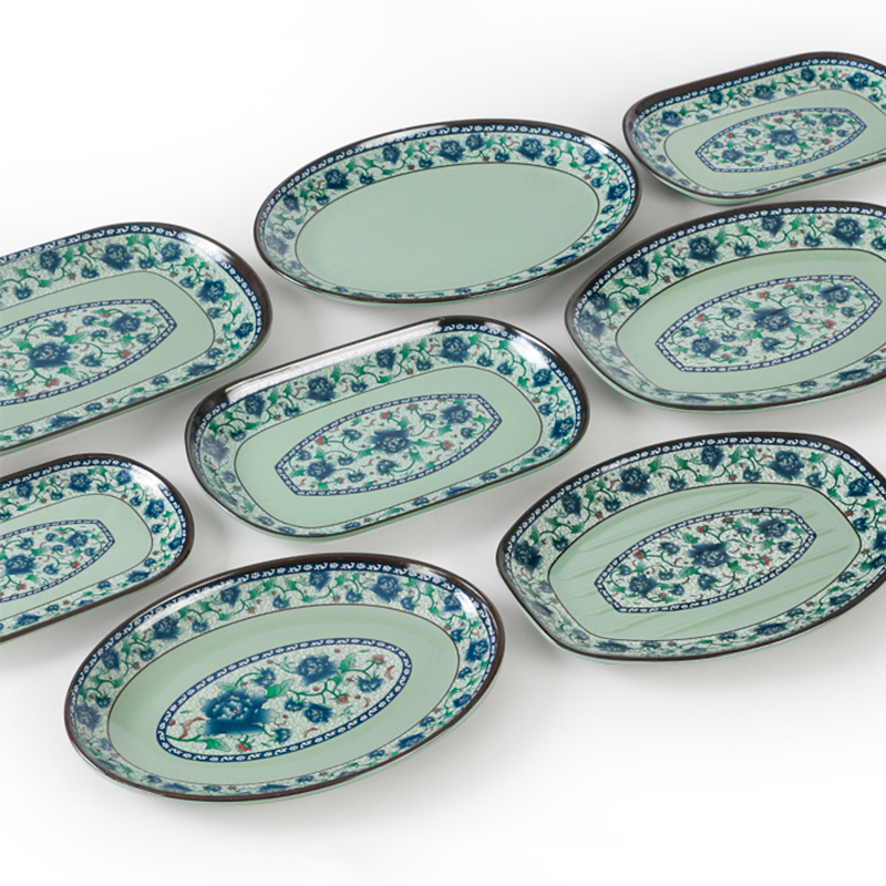 餐具密胺塑料凉菜椭圆形肠粉盘子