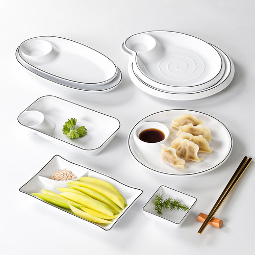 密胺餐具仿瓷餐盘饺子盘商用