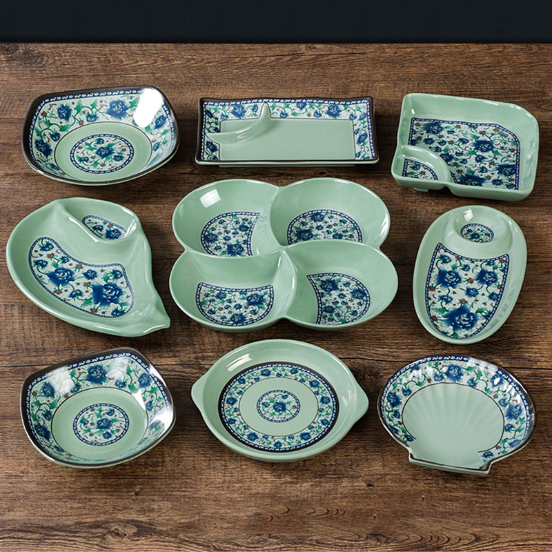 密胺酒吧双耳凉菜塑料商用小吃碟