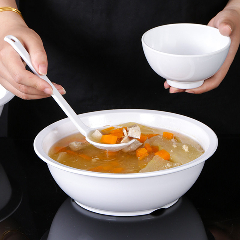 密胺白色餐具汤碗水煮鱼大盆碗酸菜鱼盆水煮肉片大碗商用仿瓷汤盆