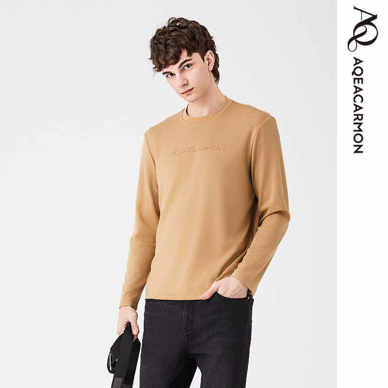 雅格上美男士美式字母logoT恤