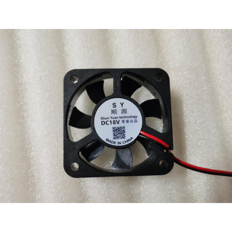 顺源散热风扇 DC18V超薄静音轴流风机5010 50*50*10MM 5012 5厘米