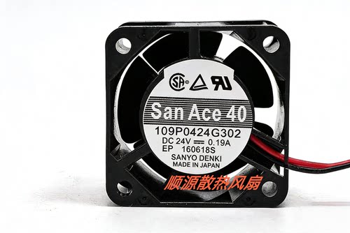 San Ace40 三洋109P0424G302 DC24V 0.19A 4CM 4028散热风扇