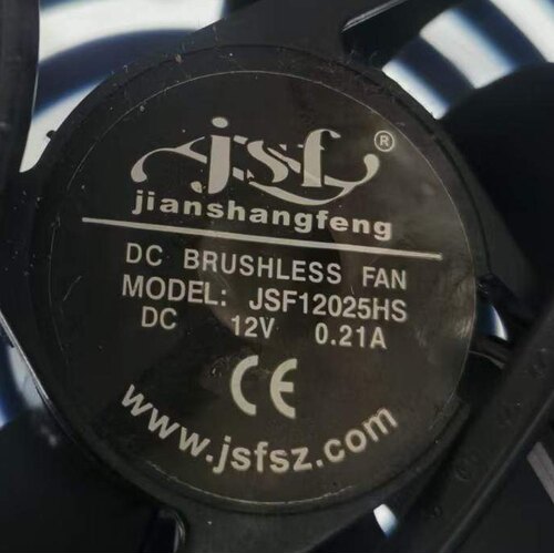 散热风扇JSF12025HS DC12V 0.21A 120*120*25MM车载冰箱风扇12CM