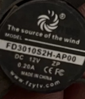 全新FD3010S2H-AP00 30x30x10 DC 12v 0.20A 3厘米散热风扇