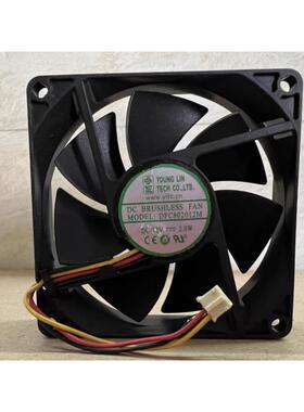 原装全新DFC802012M 8020 12V 2.0W 3线散热风扇 8cm 8厘米 静音