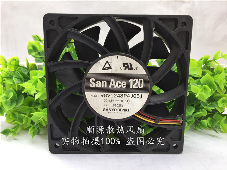 进口原装三洋12CM 120*25MM 48V 四线PWM 散热风扇 9GV1248P4J051