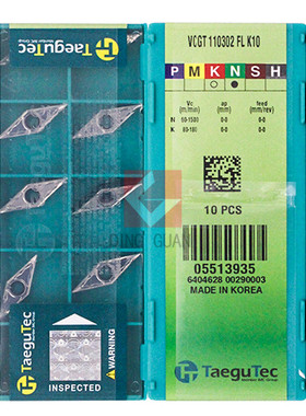正品 韩国特固克 Taegutec 数控刀片 VCGT110302 FL K10