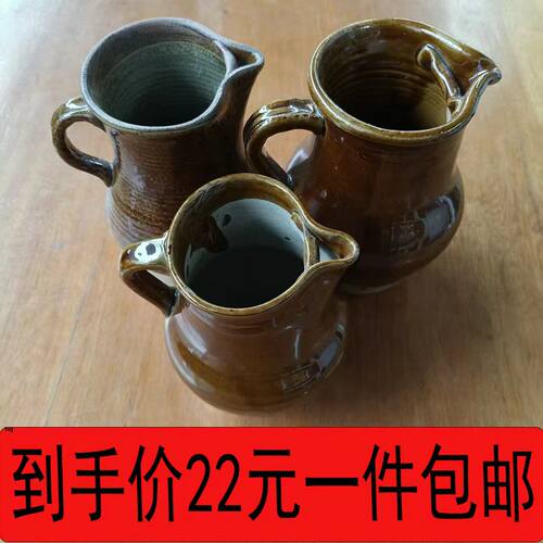 纯手工无釉公道杯云南土陶烤茶罐围炉煮茶罐罐茶粗陶柴烧茶具